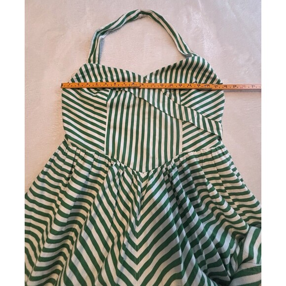 Anthropologie Maeve Fit & Flare Mini Dress Sz Lg Green - Picture 7 of 9